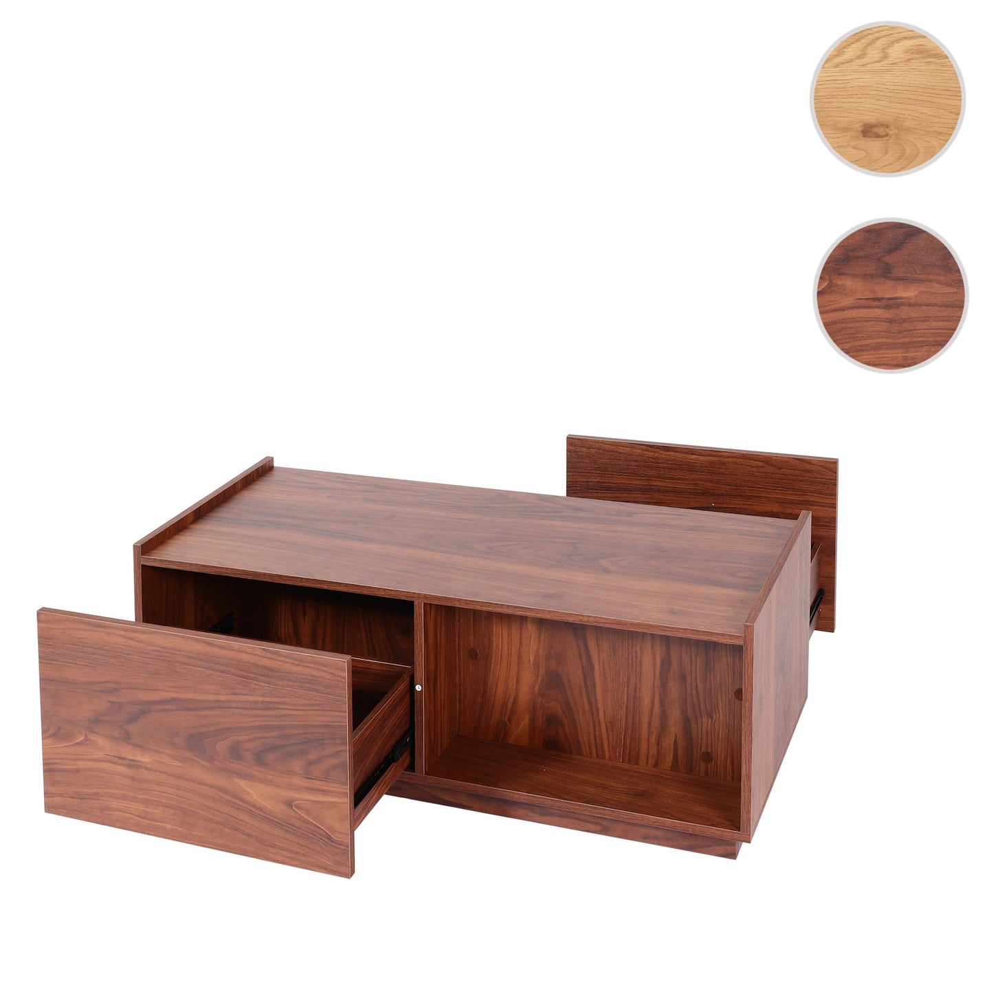 Cosmo Casa - Salontafel - Lade - MDF - Walnootlook - 110×50×40 cm