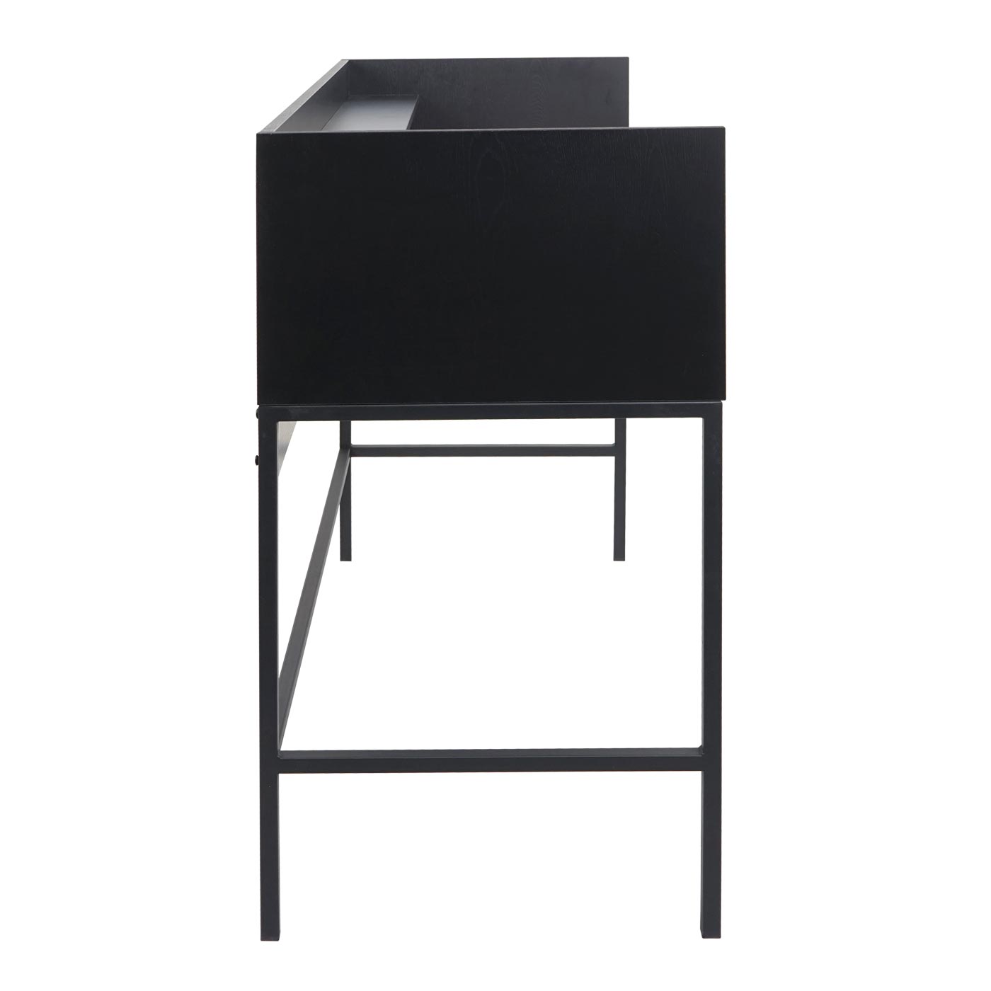 Cosmo Casa - Bureau - Computertafel/Werktafel met Lade - Eikenlook MDF & Metaal - 120×50 cm