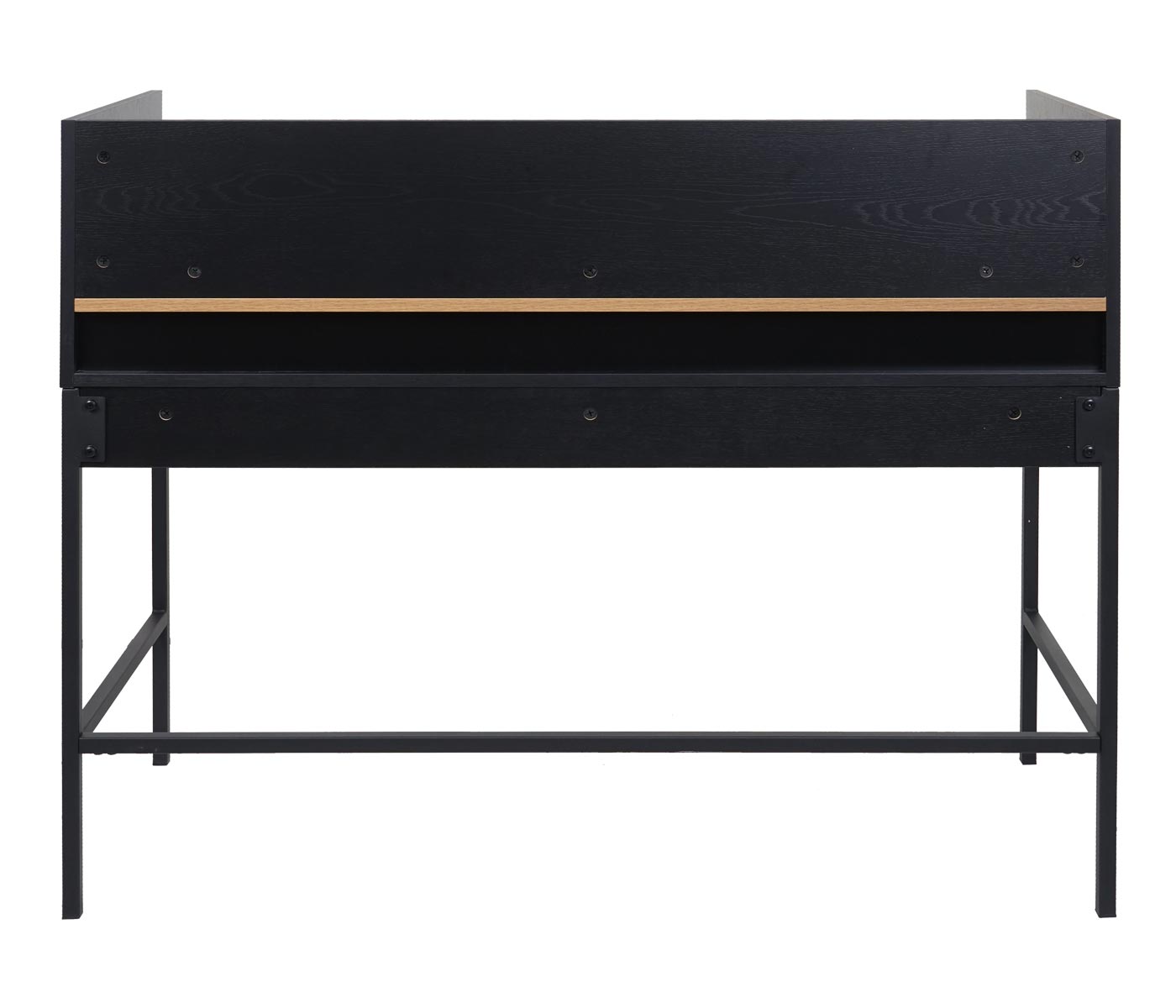 Cosmo Casa - Bureau - Computertafel/Werktafel met Lade - Eikenlook MDF & Metaal - 120×50 cm