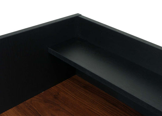 Cosmo Casa - Bureau - Computertafel/Werktafel met Lade - Walnootlook MDF & Metaal - 120×50 cm