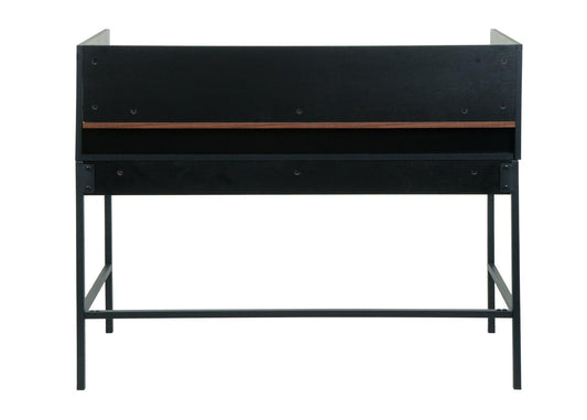 Cosmo Casa - Bureau - Computertafel/Werktafel met Lade - Walnootlook MDF & Metaal - 120×50 cm