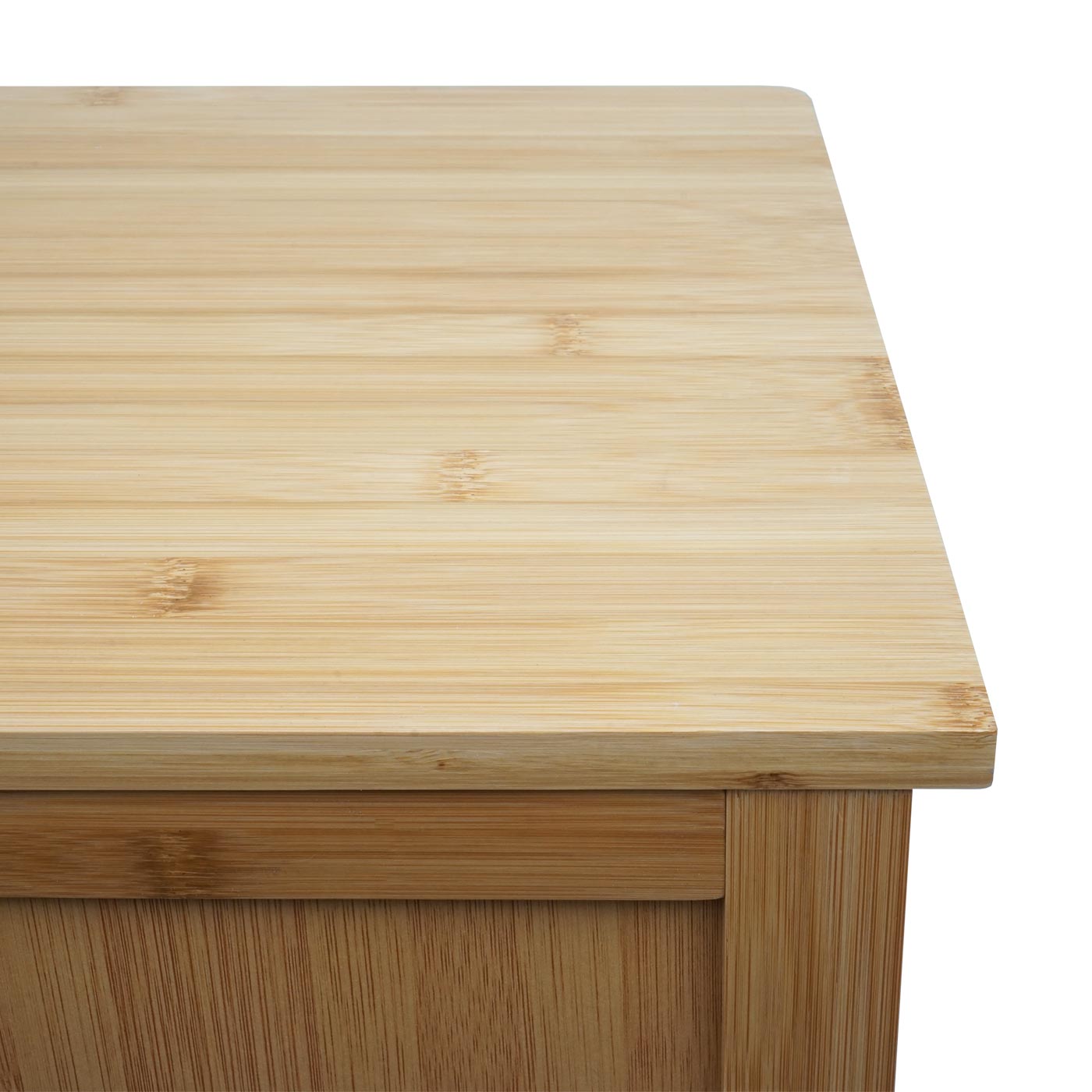 Cosmo Casa - Badkamerkast - Plankladekast - 4 Deuren - Bamboe - 100×50×30 cm