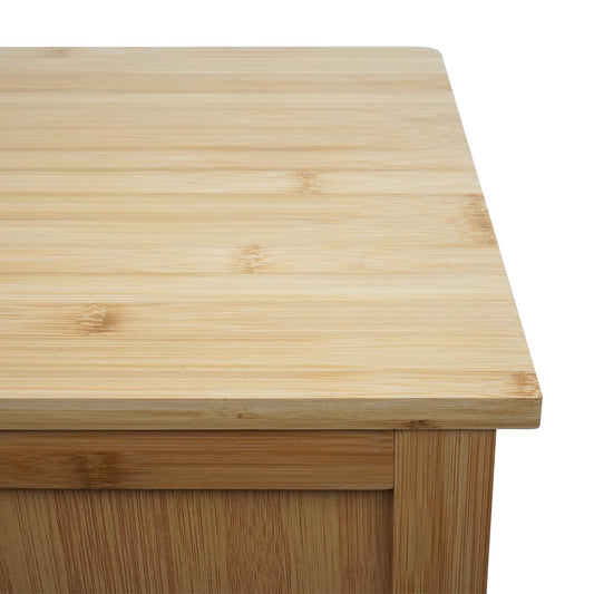 Cosmo Casa - Badkamerkast - Plankladekast - 4 Deuren - Bamboe - 100×50×30 cm