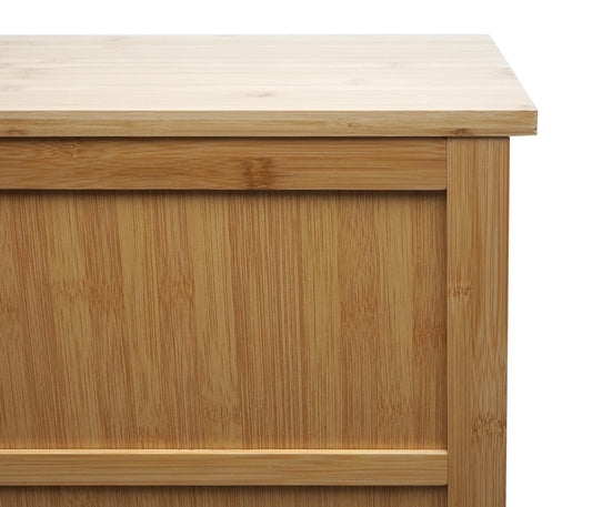 Cosmo Casa - Badkamerkast - Plankladekast - 4 Deuren - Bamboe - 100×50×30 cm