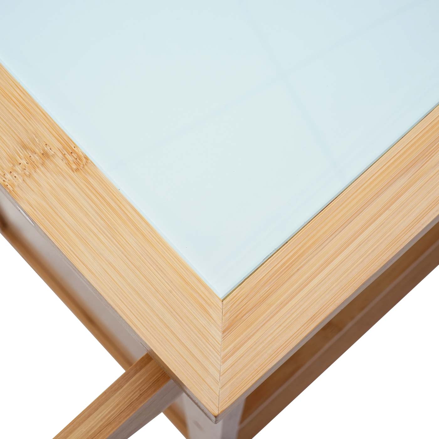 Cosmo Casa - Serveerwagen - Met lade - Bamboe - Bruin - 85×84×36 cm