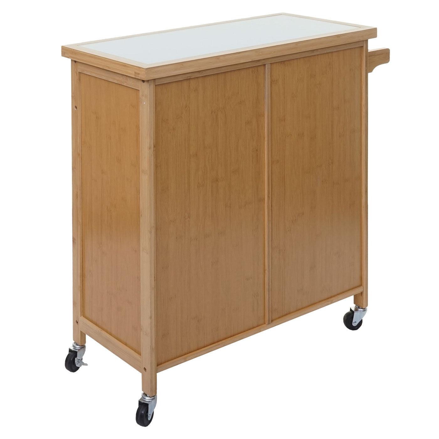 Cosmo Casa - Serveerwagen - Met lade - Bamboe - Bruin - 85×84×36 cm