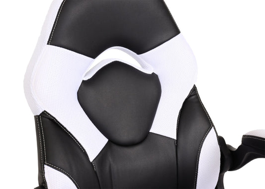 Cosmo Casa - Bureaustoel - Gaming - Kunstleer - Zwart & Wit