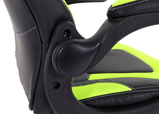 Cosmo Casa - Bureaustoel - Gaming - Kunstleer - Zwart-Groen