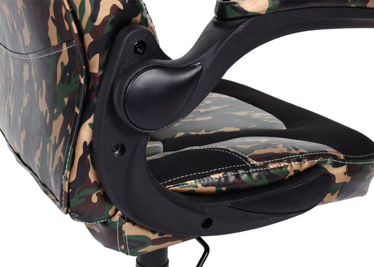 Cosmo Casa - Bureaustoel - Ergonomisch - Kunstleer - Camouflage Zwart