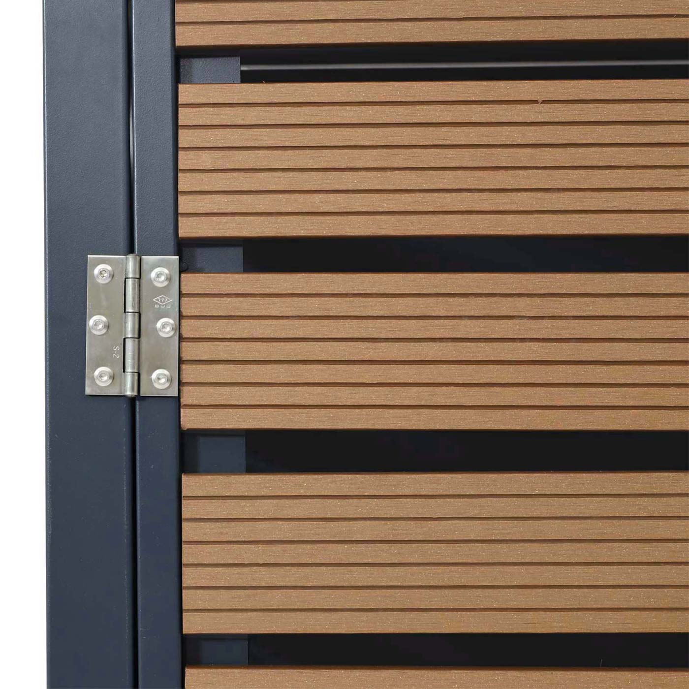 Cosmo Casa - Vuilnisbakbekleding - Met plantenbak - WPC & RVS - Teaklook - 124×200×84 cm