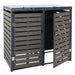 Cosmo Casa - XL Afvalcontainerbekleding - Containerbak - WPC & Metaal - Antraciet - 119×140×102 cm / 86 kg