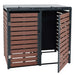 Cosmo Casa - XL Afvalcontainerbekleding - Containerbak - WPC & Metaal - Walnoothoutlook - 119×140×102 cm / 86 kg