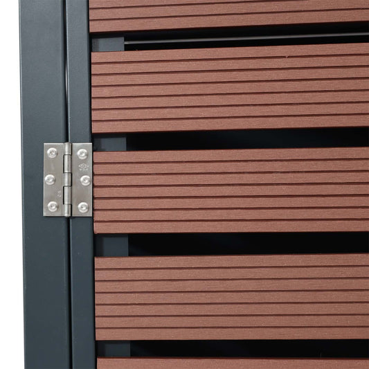 Cosmo Casa - XL Afvalcontainerbekleding - Containerbak - WPC & Metaal - Walnoothoutlook - 119×140×102 cm / 86 kg