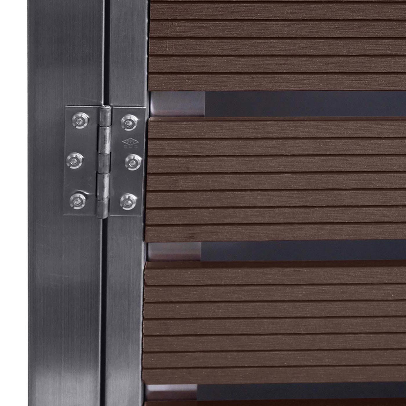 Cosmo Casa - 2 Vuilnisbakbekleding - Vuilnisbakbak - WPC & RVS - Walnoothoutlook - 119×134×84 cm / 78 kg