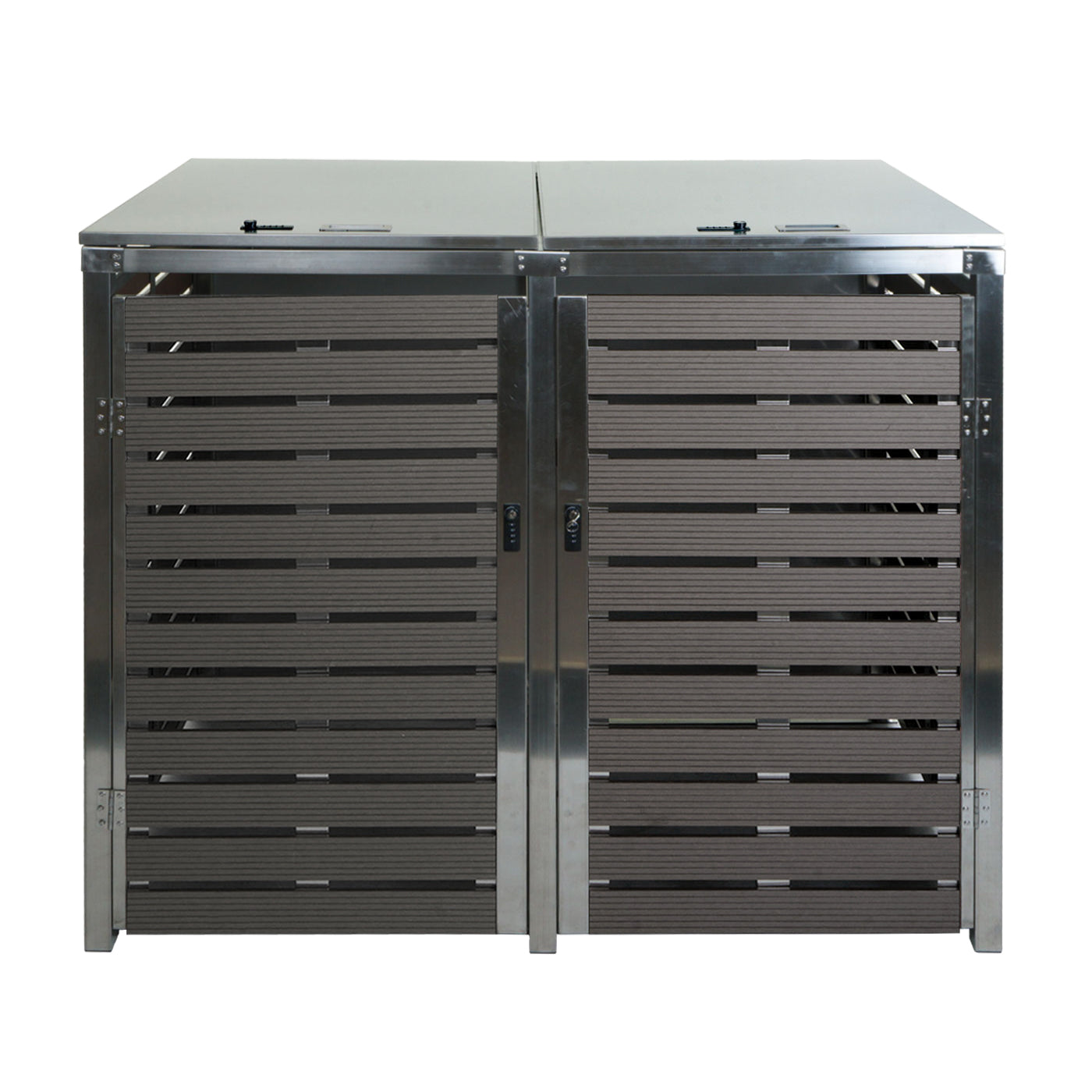 Cosmo Casa - XL Afvalcontainerbekleding - Afvalcontainerbak - WPC & RVS - Antraciet - 117×144×102 cm / 88 kg