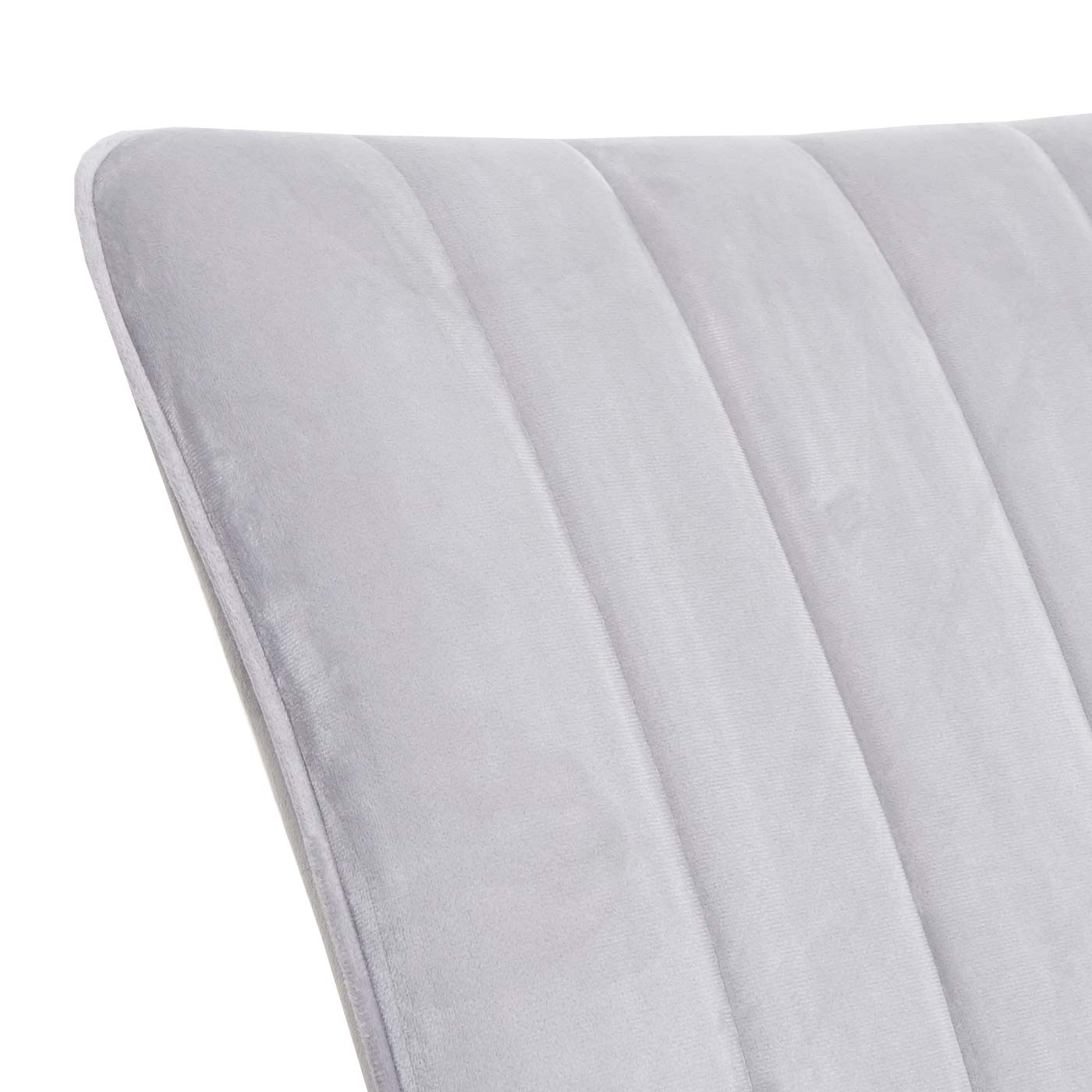 Cosmo Casa - Set van 2 Eetkamerstoelen - Gestoffeerd - Fluweel & Metaal - Lichtgrijs