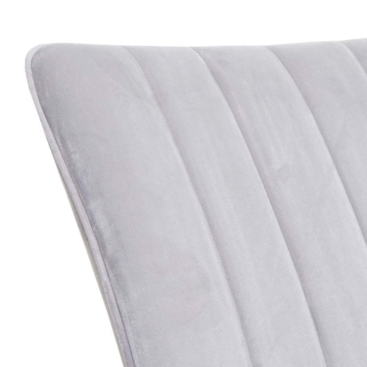 Cosmo Casa - Set van 2 Eetkamerstoelen - Gestoffeerd - Fluweel & Metaal - Lichtgrijs