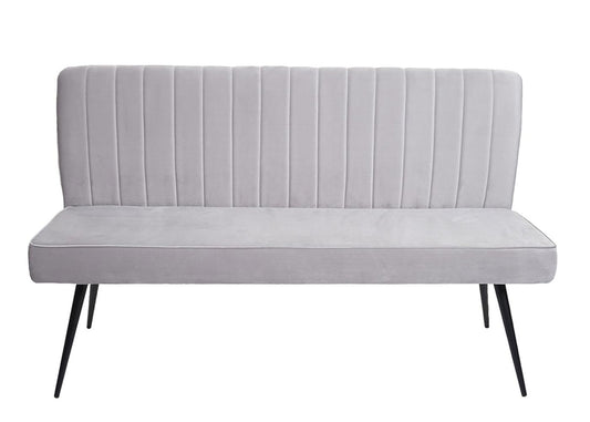 Cosmo Casa - Bank - Gestoffeerd - Textiel & Metaal - Lichtgrijs - 160 cm