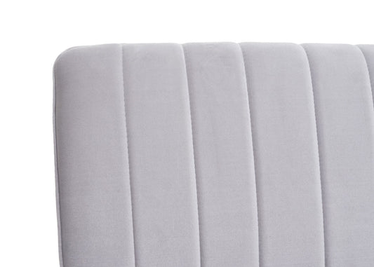 Cosmo Casa - Bank - Gestoffeerd - Textiel & Metaal - Lichtgrijs - 160 cm