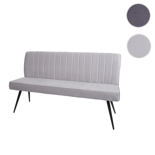 Cosmo Casa - Bank - Gestoffeerd - Textiel & Metaal - Lichtgrijs - 160 cm