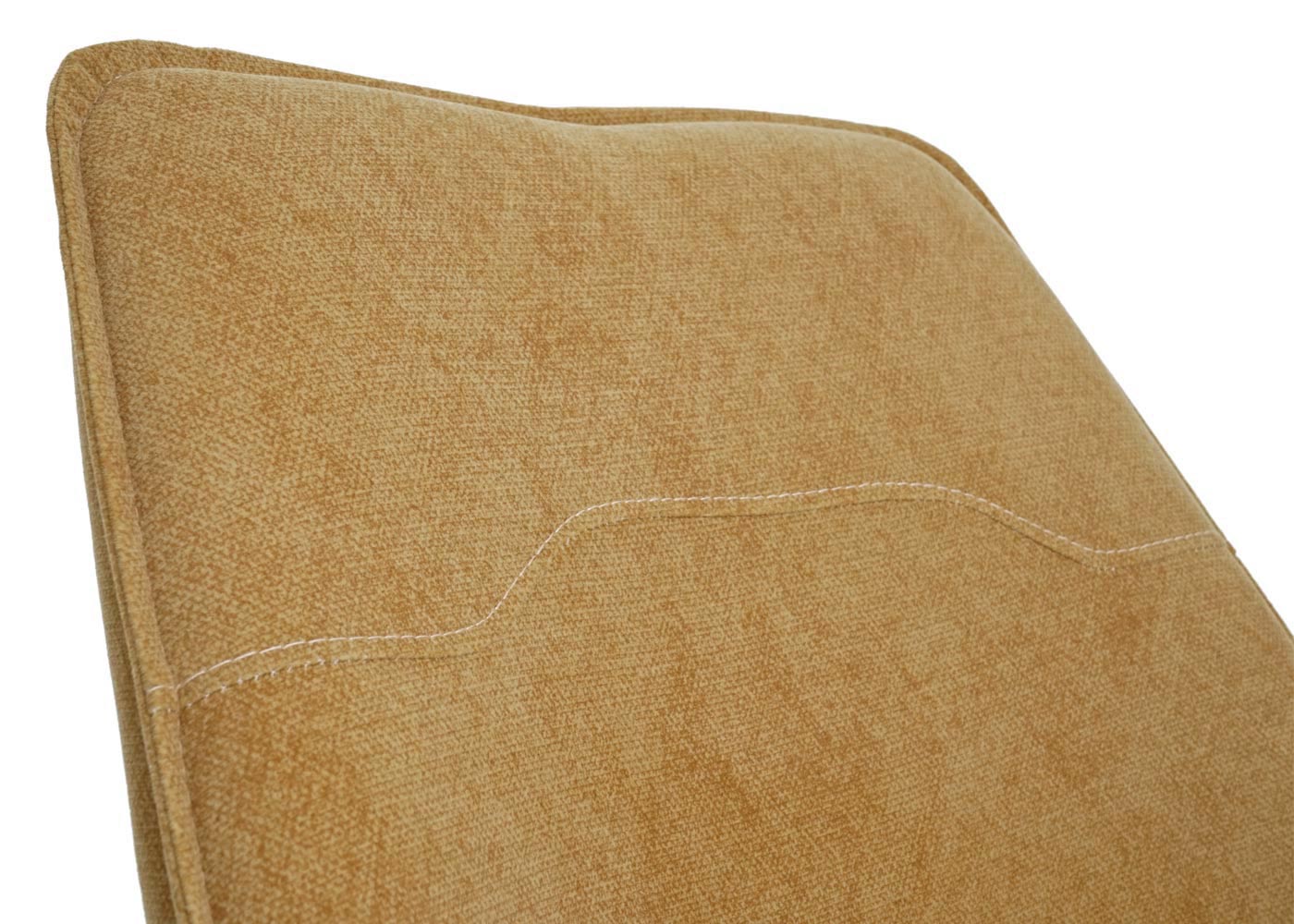 Cosmo Casa - Eetkamerstoel - Armleuning - Textiel & Metaal - Geel