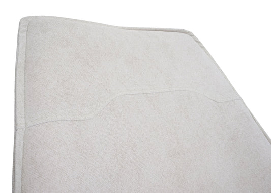 Cosmo Casa - Eetkamerstoel - Gestoffeerd - Metaal & Textiel - Crème-Beige