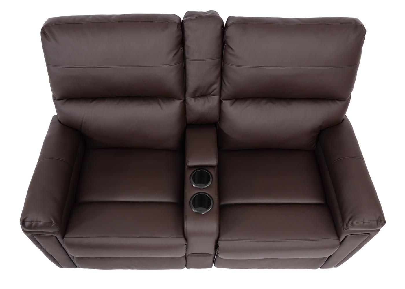 Cosmo Casa - 2-zits Bioscoopstoel - Relax - Kunstleer - Bruin