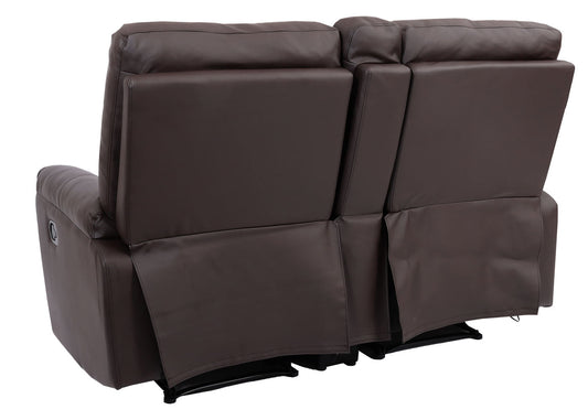 Cosmo Casa - 2-zits Bioscoopstoel - Relax - Kunstleer - Bruin