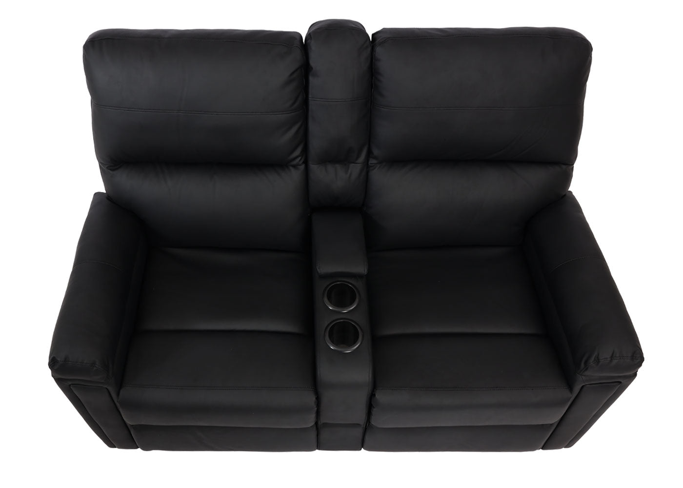 Cosmo Casa - 2-zits Bioscoopstoel - Relax - Kunstleer - Zwart