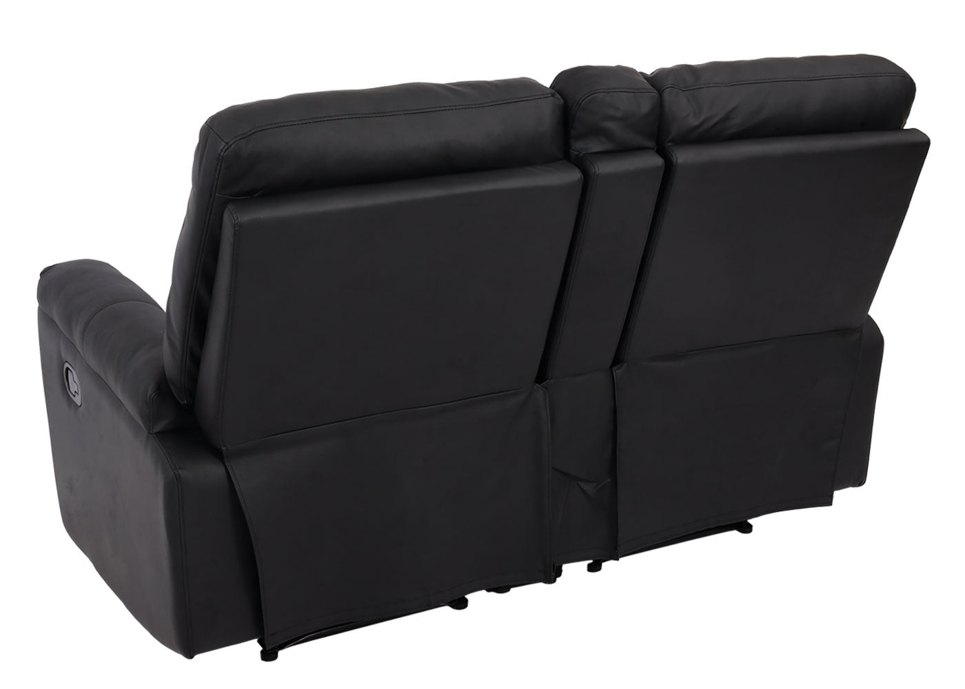 Cosmo Casa - 2-zits Bioscoopstoel - Relax - Kunstleer - Zwart