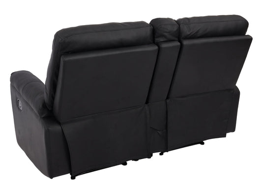 Cosmo Casa - 2-zits Bioscoopstoel - Relax - Kunstleer - Zwart
