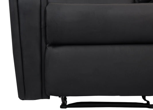 Cosmo Casa - 2-zits Bioscoopstoel - Relax - Kunstleer - Zwart