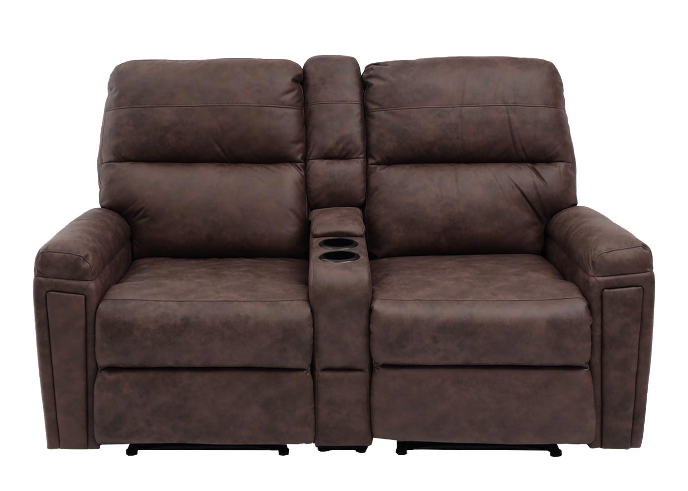 Cosmo Casa - 2-zits Bioscoopstoel - Relax - Textiel - Bruin