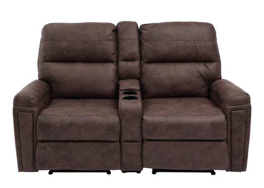 Cosmo Casa - 2-zits Bioscoopstoel - Relax - Textiel - Bruin