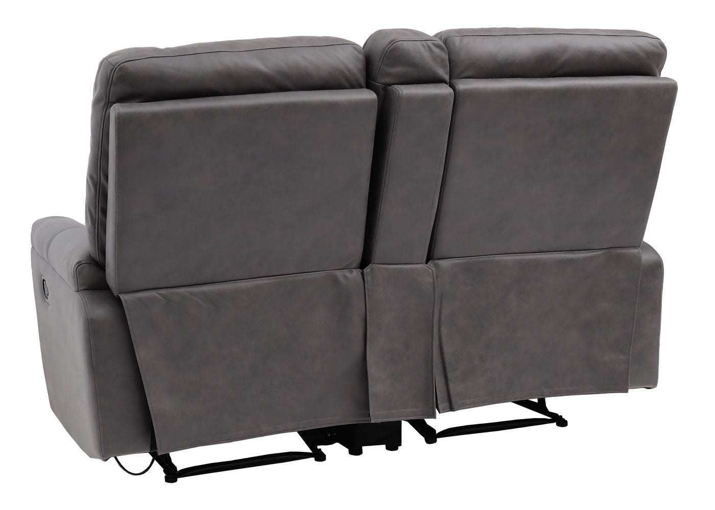 Cosmo Casa - 2-zits Bioscoopstoel - Relax - Textiel - Donkergrijs