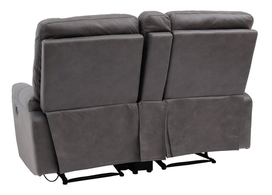 Cosmo Casa - 2-zits Bioscoopstoel - Relax - Textiel - Donkergrijs