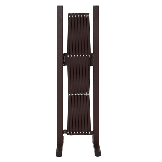 Cosmo Casa - Sperrooster - Uitschuifbaar draaibaar schaarrooster beschermrooster hekwerk - Staal - Bruin - 103×31–200×31 cm