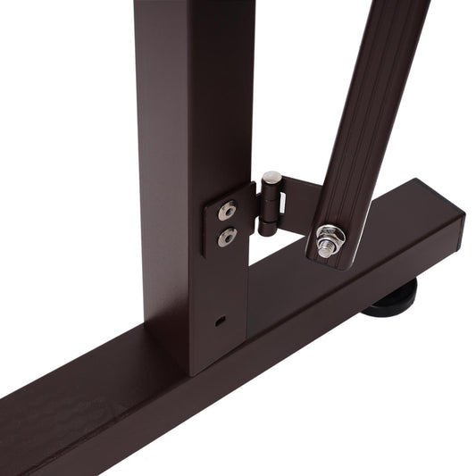 Cosmo Casa - Sperrooster - Uitschuifbaar draaibaar schaarrooster beschermrooster hekwerk - Staal - Bruin - 103×36–265×31 cm