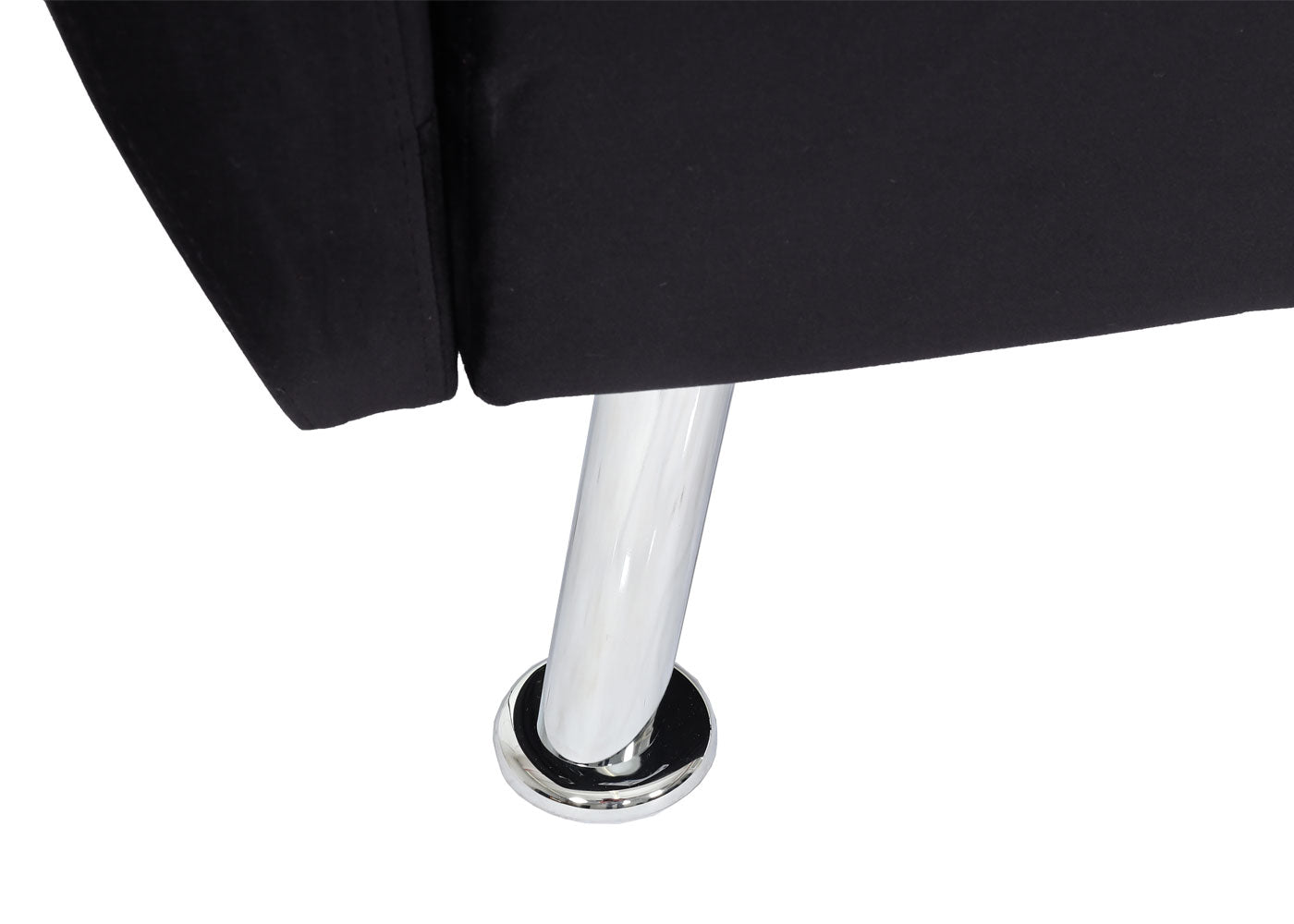 Cosmo Casa - Bank - Slaapfunctie - Fluweel - Zwart - 203 cm