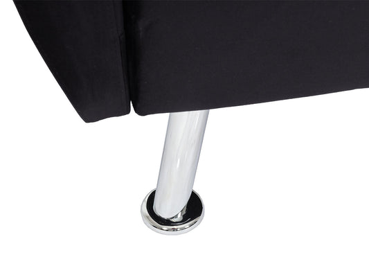 Cosmo Casa - Bank - Slaapfunctie - Fluweel - Zwart - 203 cm