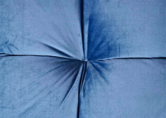 Cosmo Casa - Bank - Slaapfunctie - Fluweel - Blauw - 181×107 cm
