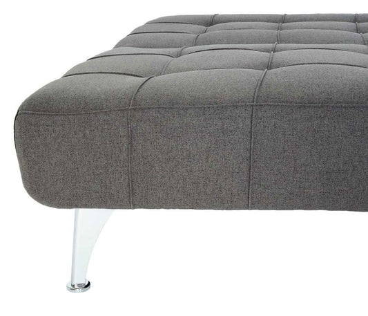 Cosmo Casa - Slaapbank - Slaapfunctie - Textiel - Donkergrijs-Zwart - 236 cm