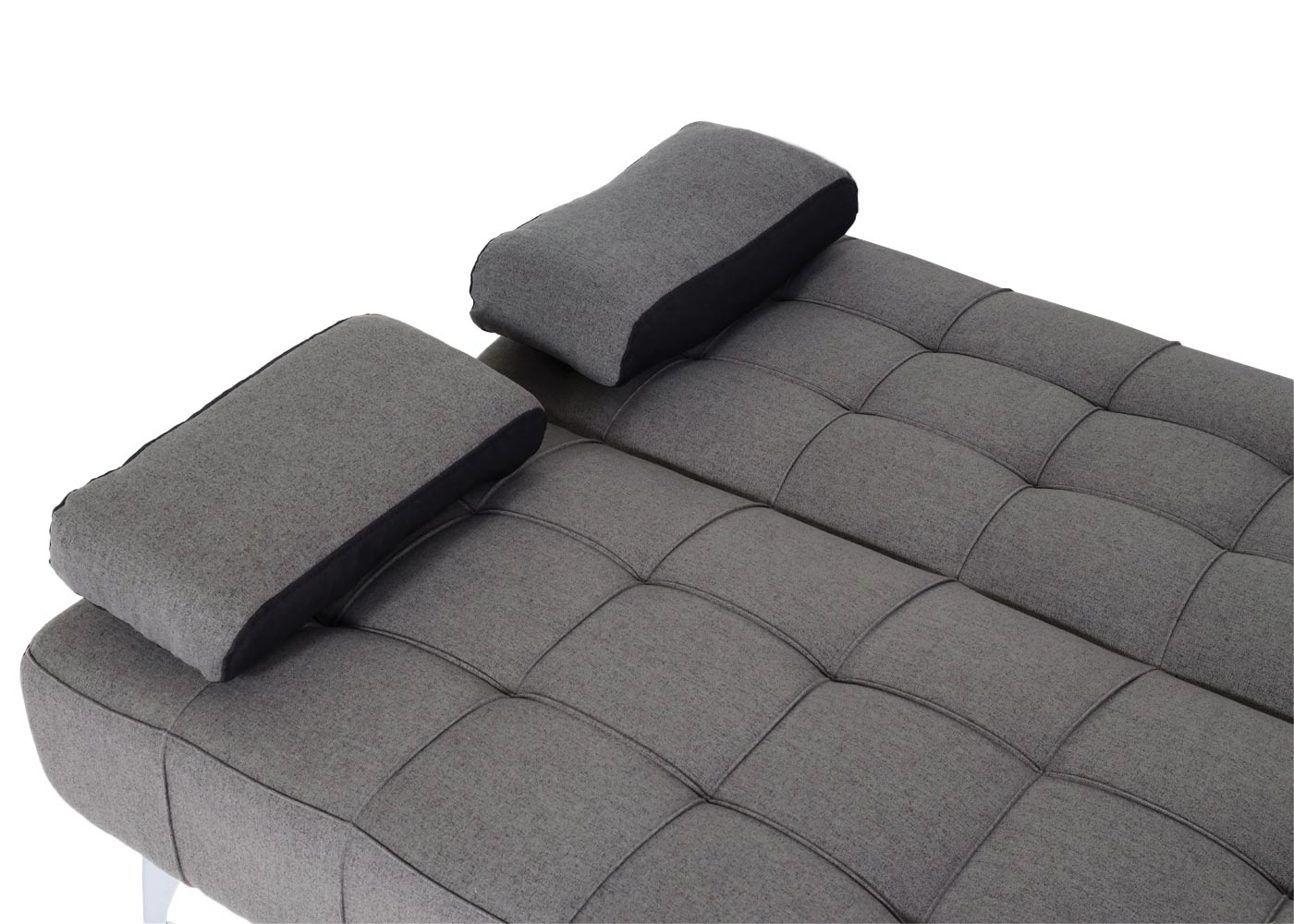 Cosmo Casa - Slaapbank - Slaapfunctie - Textiel - Donkergrijs-Zwart - 236 cm