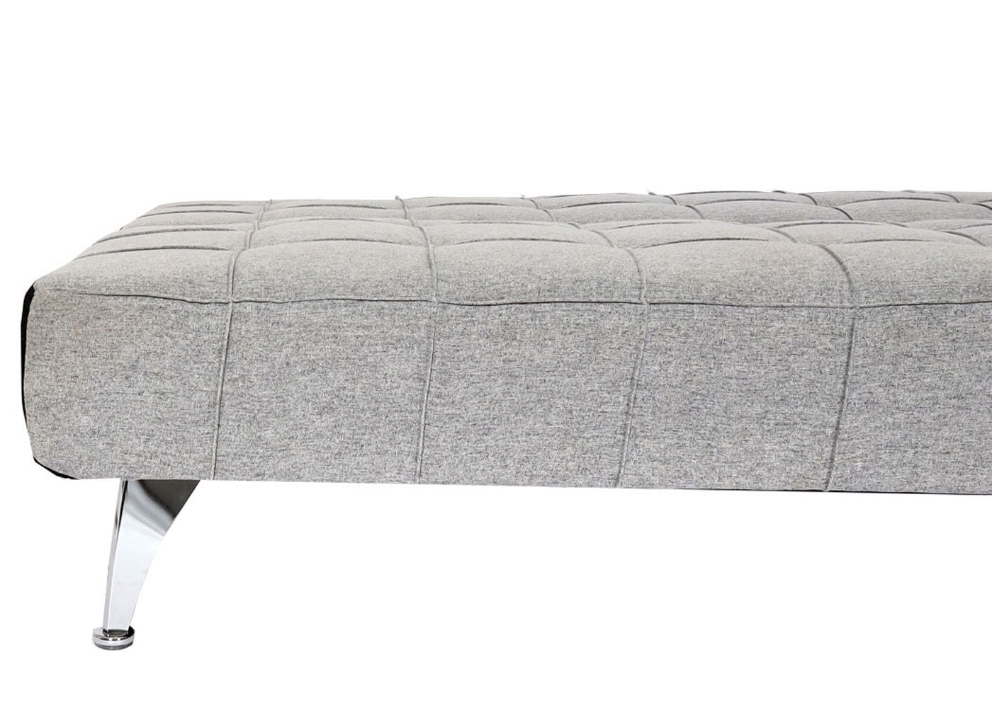 Cosmo Casa - Slaapbank - Slaapfunctie - Textiel - Lichtgrijs-Zwart - 236 cm