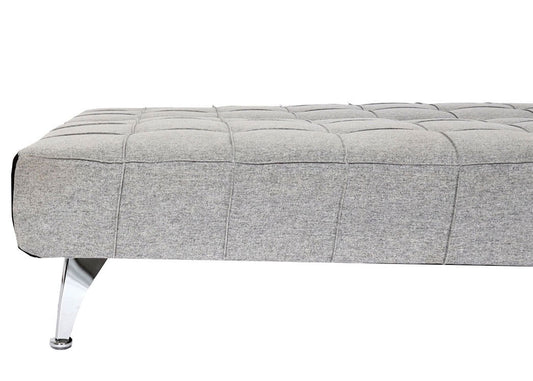 Cosmo Casa - Slaapbank - Slaapfunctie - Textiel - Lichtgrijs-Zwart - 236 cm