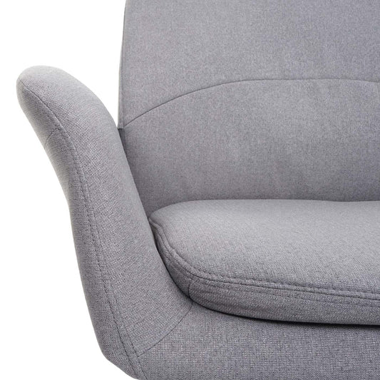 Cosmo Casa - Bureaustoel - Draaibaar - Textiel - Grijs