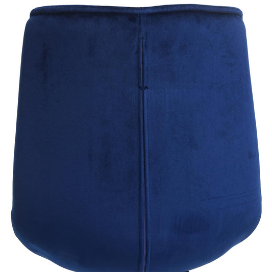 Cosmo Casa - Set van 2 Eetkamerstoelen - Gestoffeerd - Fluweel & Metaal - Blauw