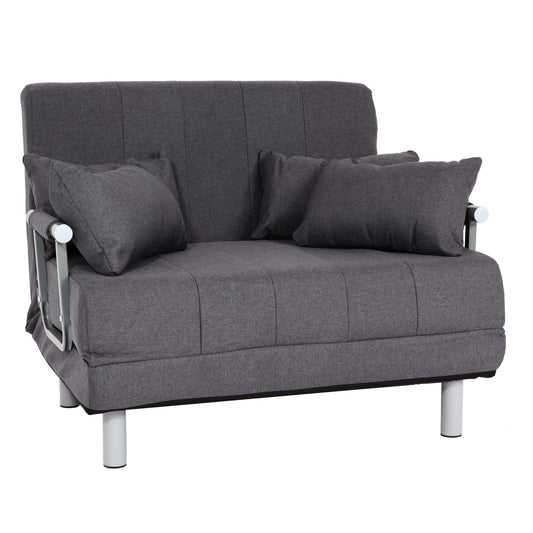 Cosmo Casa - Slaapstoel - Klapbaar - Textiel - Donkergrijs - 186×97 cm