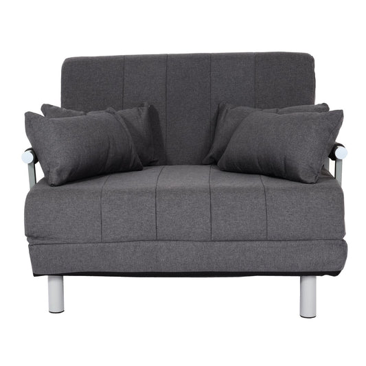 Cosmo Casa - Slaapstoel - Klapbaar - Textiel - Donkergrijs - 186×97 cm