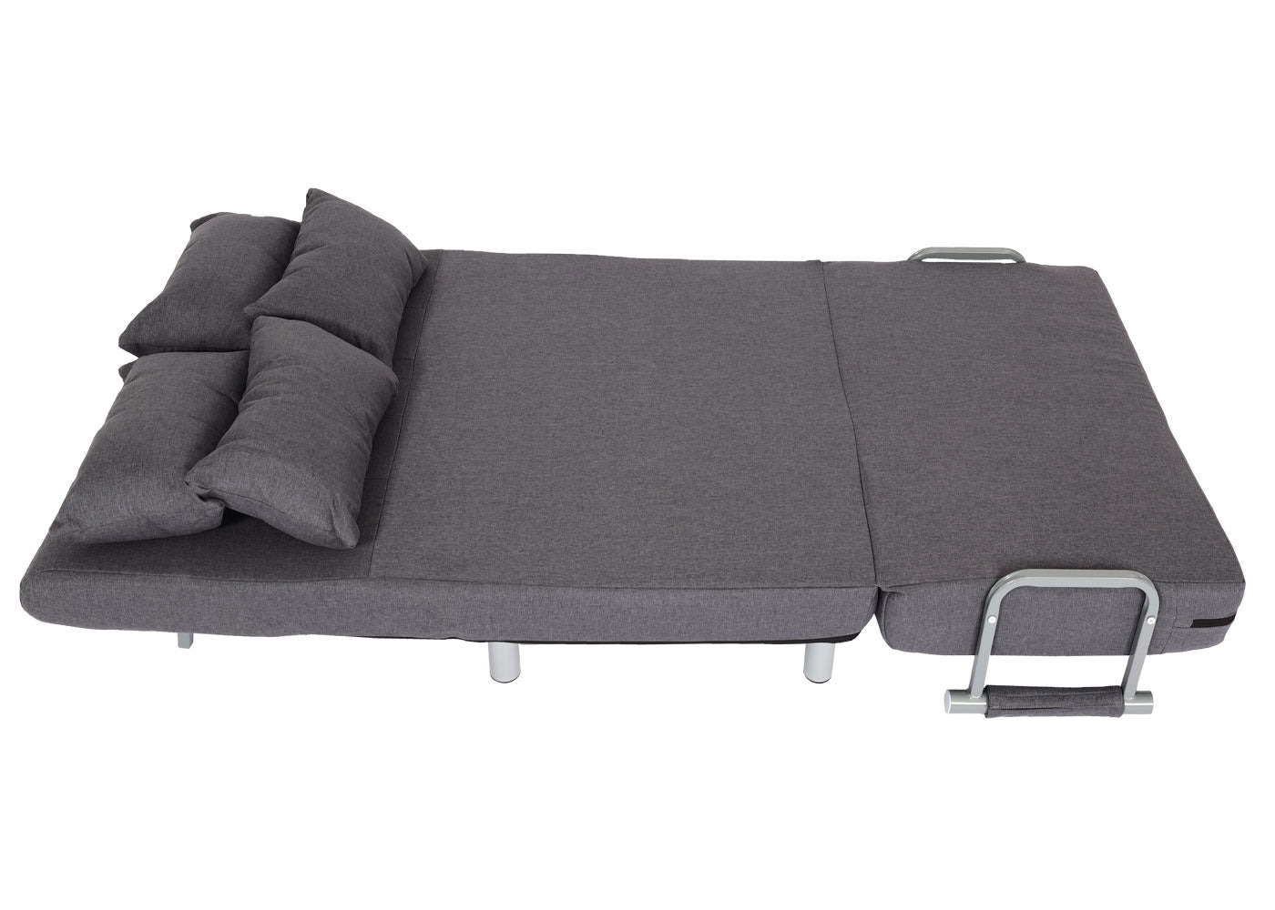 Cosmo Casa - Slaapstoel - Klapbaar - Textiel - Donkergrijs - 186×97 cm